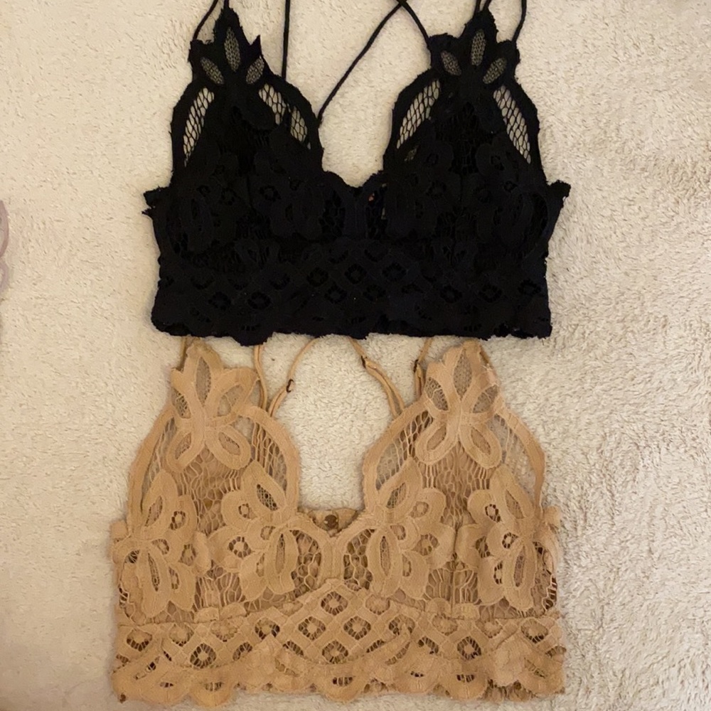 2 Free People Adella Bralettes